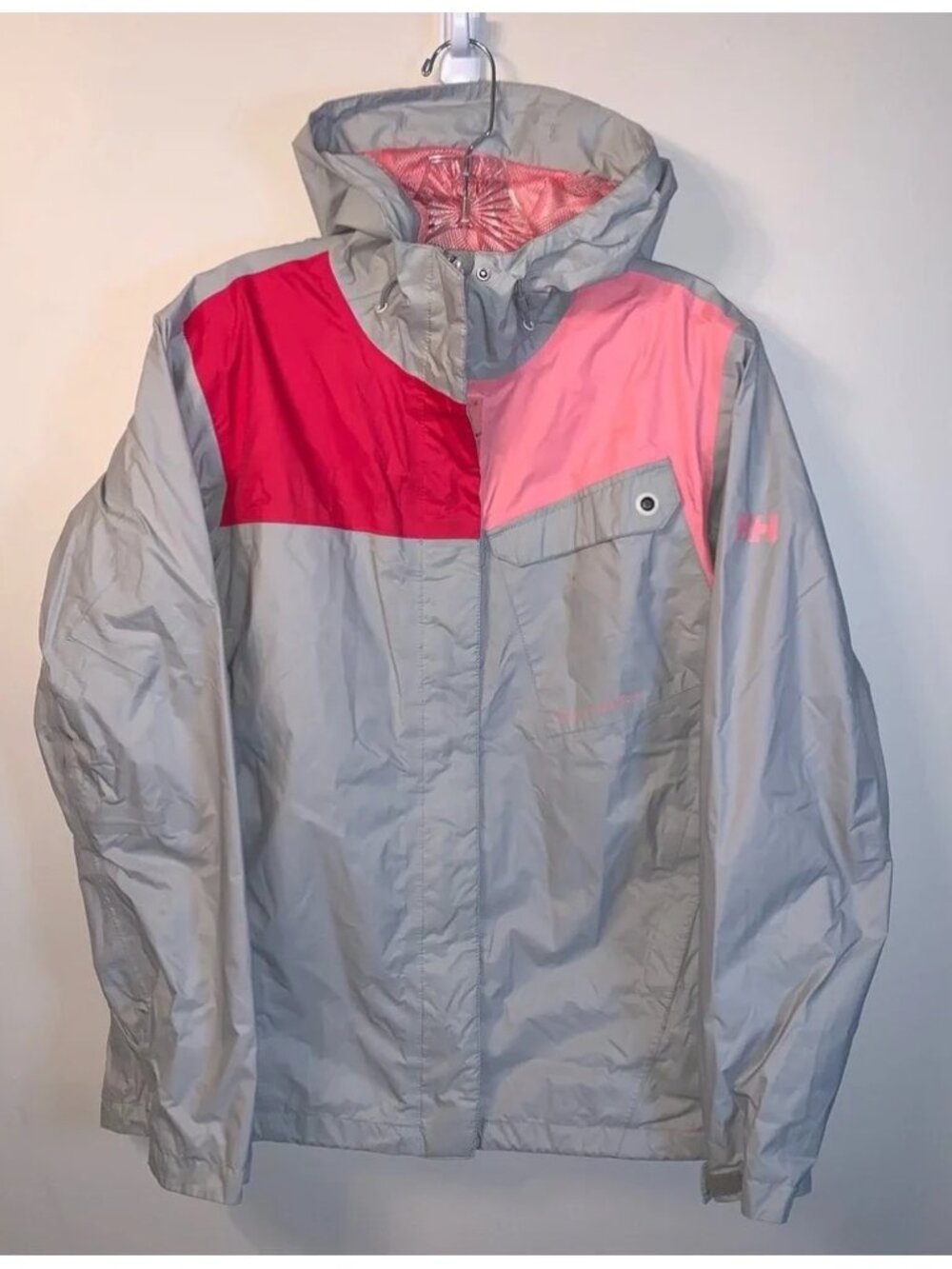 Helly Hansen Pink Grey Lightweight Shell Jacket L